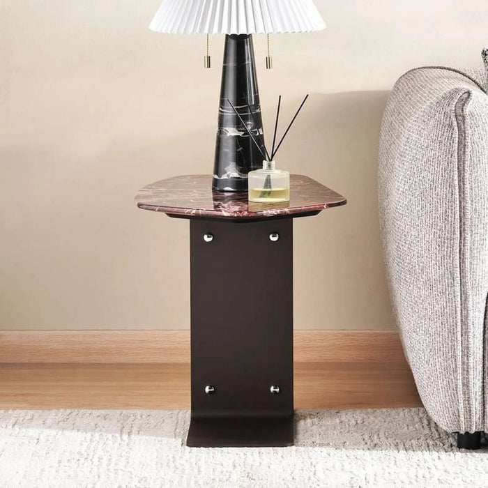 Luvsan End Table Marble - Red