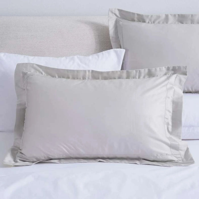 Luxe Cotton Tencel 2-Piece Oxford Pillow Case Set 50X75+5Cm - Grey