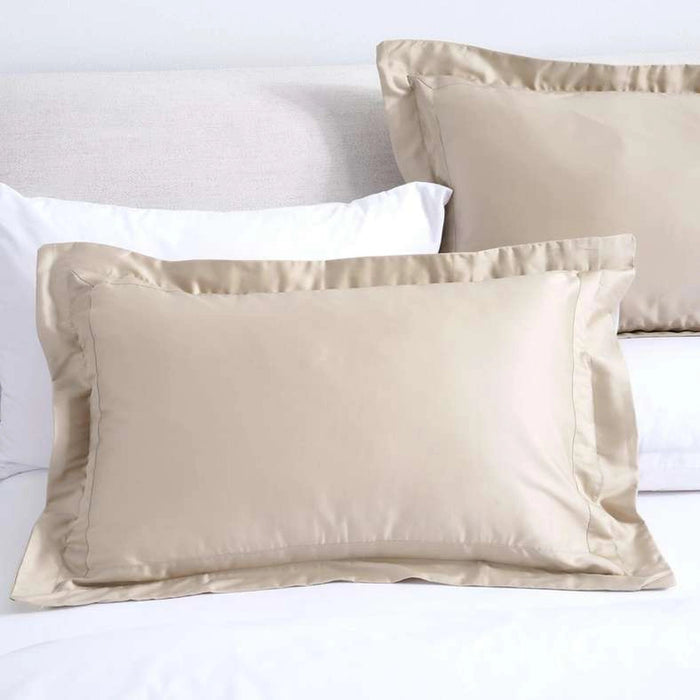 Luxe Cotton Tencel 2-Piece Oxford Pillow Case Set 50X75+5cm - Sand Pan Home