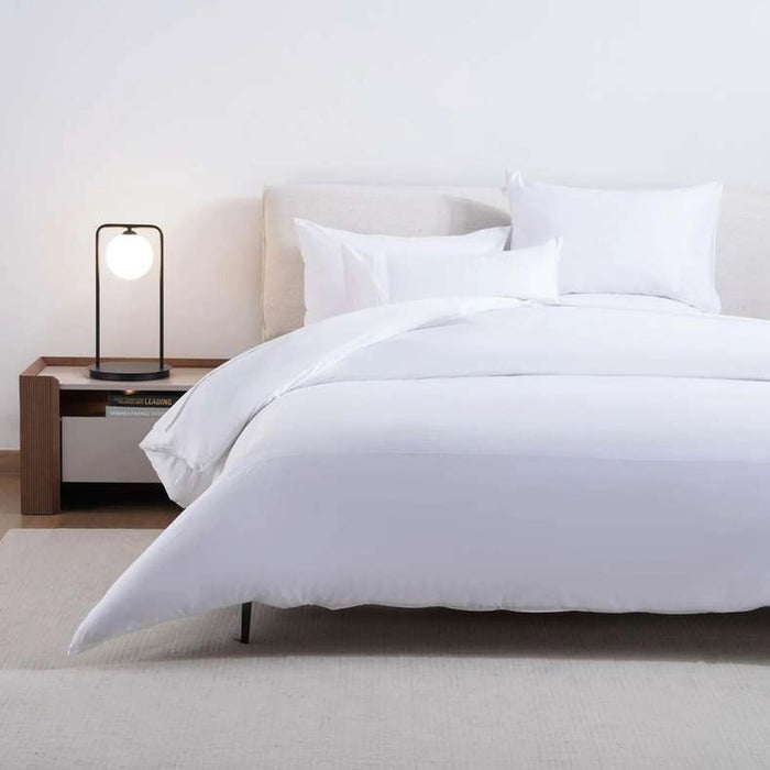Luxe Cotton Tencel 3-Piece Duvet Cover Set 200X200Cm - White