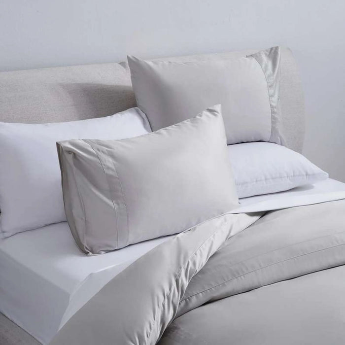 Luxe Cotton Tencel 3-Piece Duvet Cover Set 230X220Cm - Grey