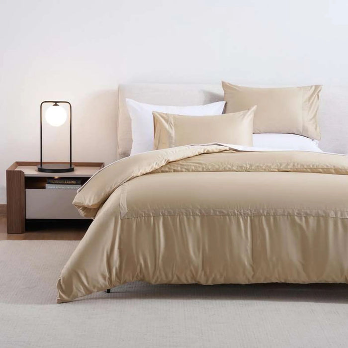 Luxe Cotton Tencel 3-Piece Duvet Cover Set 230X220Cm - Sand