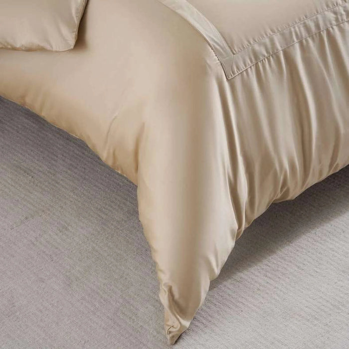 Luxe Cotton Tencel 3-Piece Duvet Cover Set 230X220Cm - Sand