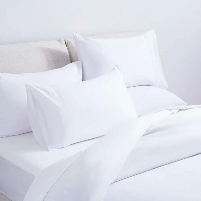 Luxe Cotton Tencel 3-Piece Duvet Cover Set 230X220Cm - White