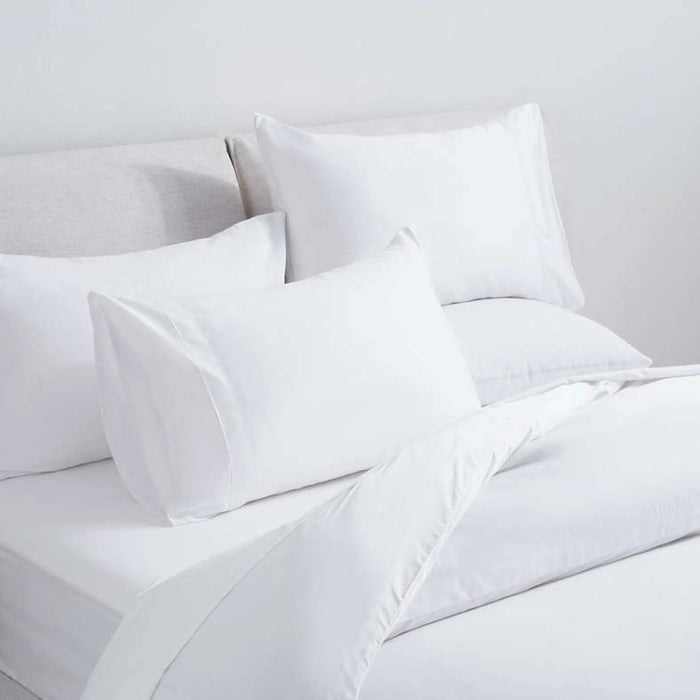 Luxe Cotton Tencel 3-Piece Duvet Cover Set 260X220Cm - White