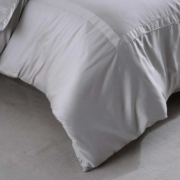 Luxe Cotton Tencel 4-Piece Comforter Set 160X240Cm - Grey
