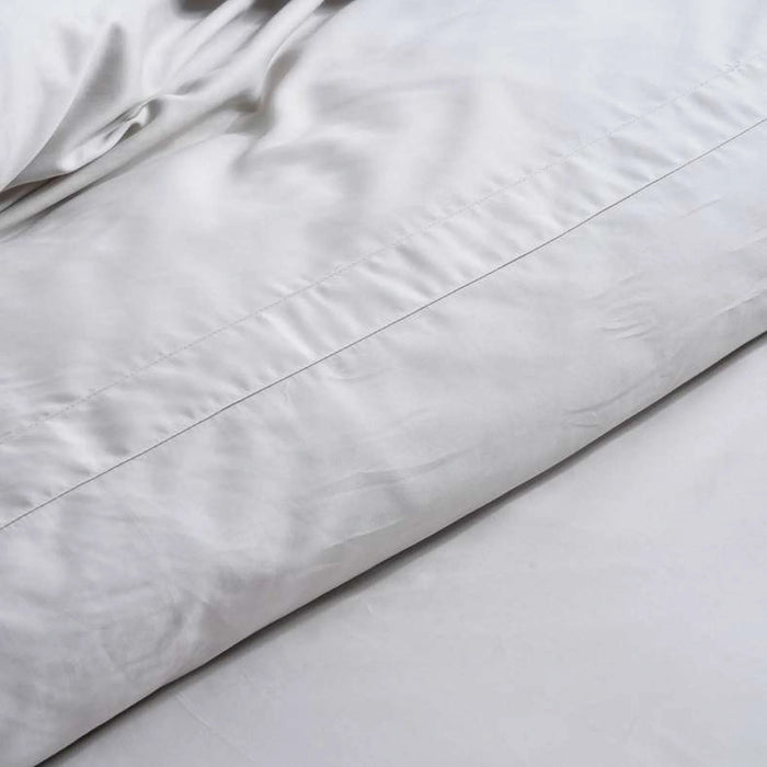 Luxe Cotton Tencel 4-Piece Comforter Set 160X240Cm - Grey