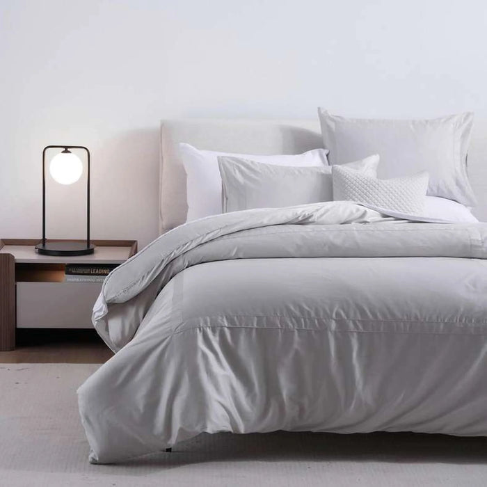 Luxe Cotton Tencel 4-Piece Comforter Set 200X240Cm - Grey