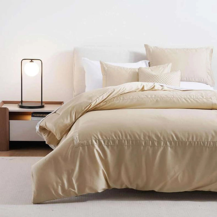 Luxe Cotton Tencel 4-Piece Comforter Set 240X260Cm - Sand