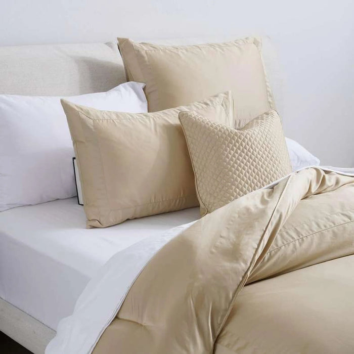 Luxe Cotton Tencel 4-Piece Comforter Set 240X260Cm - Sand