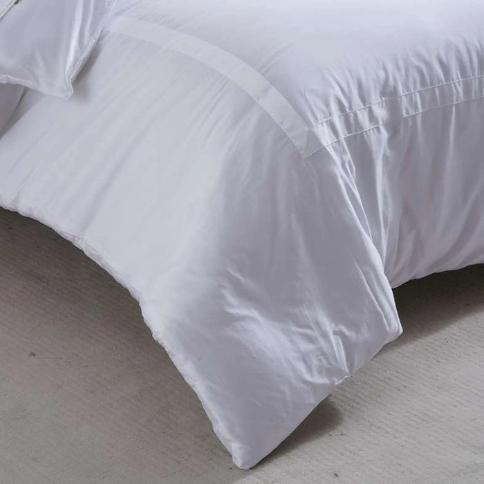 Luxe Cotton Tencel 4-Piece Comforter Set 240X260Cm - White