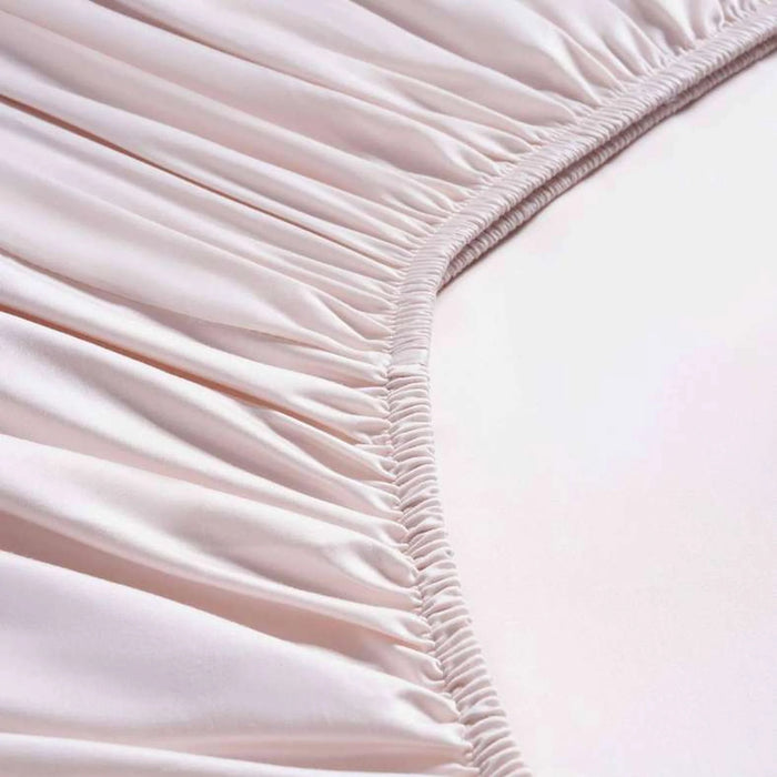 Luxe Cotton Tencel Fitted Sheet 120X200+33Cm - Rose
