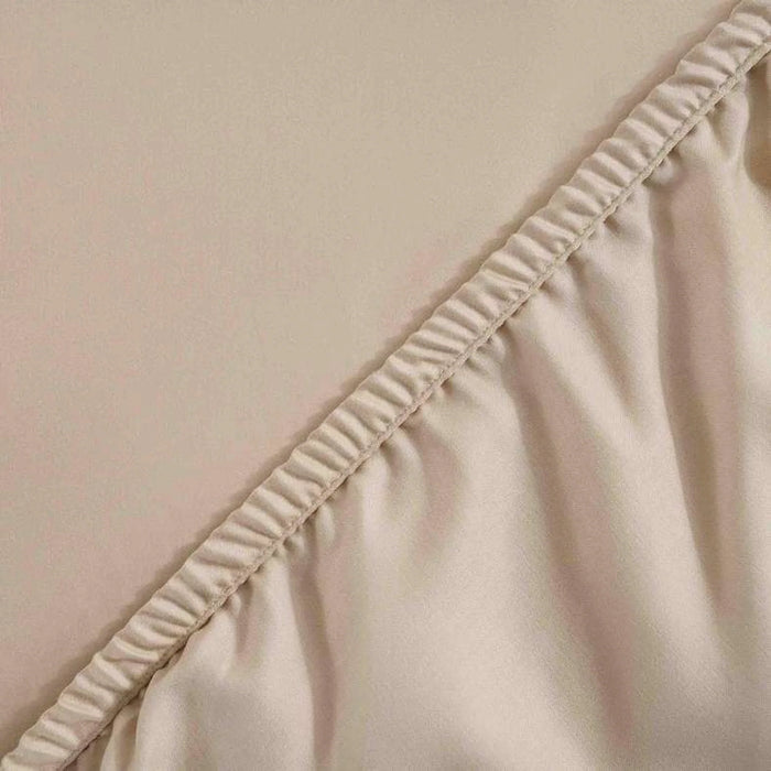 Luxe Cotton Tencel Fitted Sheet 120X200+33Cm - Sand