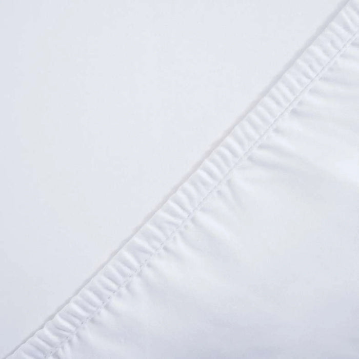 Luxe Cotton Tencel Fitted Sheet 120X200+33Cm - White