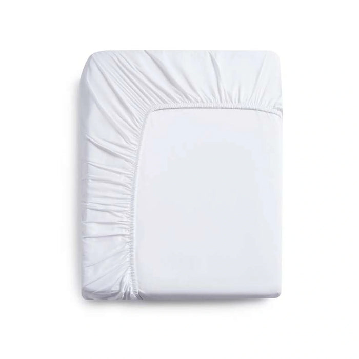 Luxe Cotton Tencel Fitted Sheet 120X200+33Cm - White