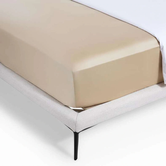 Luxe Cotton Tencel Fitted Sheet 180X200+33Cm - Sand