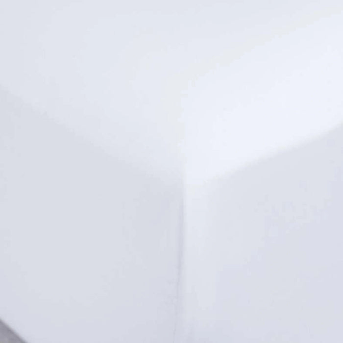 Luxe Cotton Tencel Fitted Sheet- White Pan Home