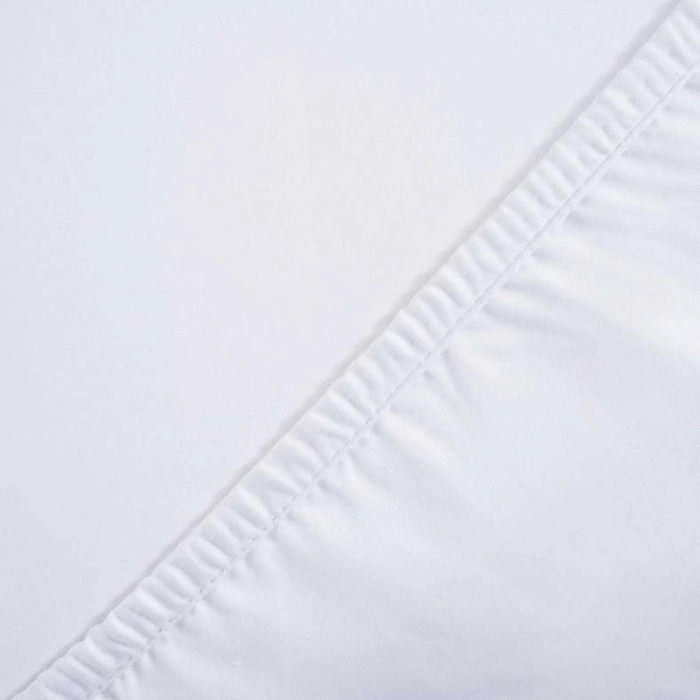 Luxe Cotton Tencel Fitted Sheet- White Pan Home