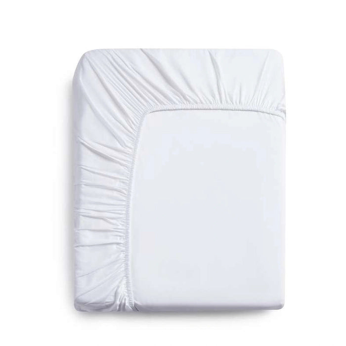 Luxe Cotton Tencel Fitted Sheet- White Pan Home