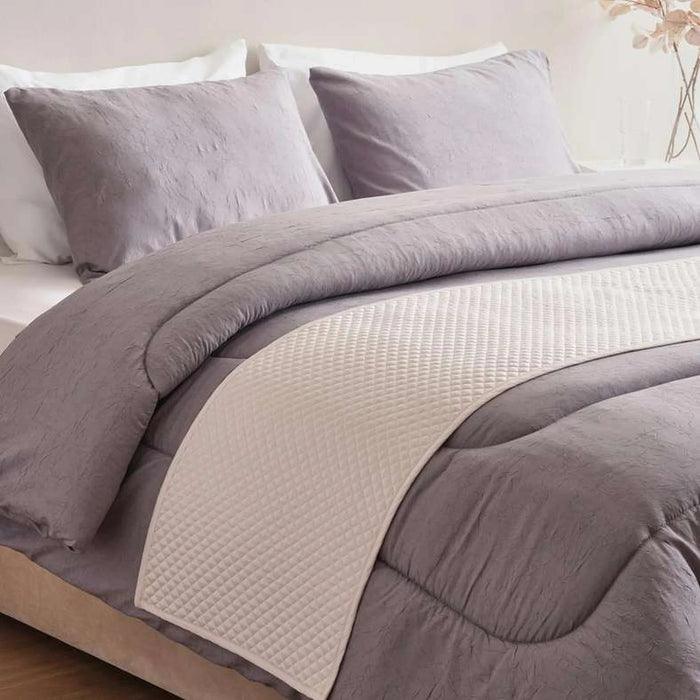 Luxe Cotton Tencel Quilted Bed Runner  50X240Cm - Rose Pan Home