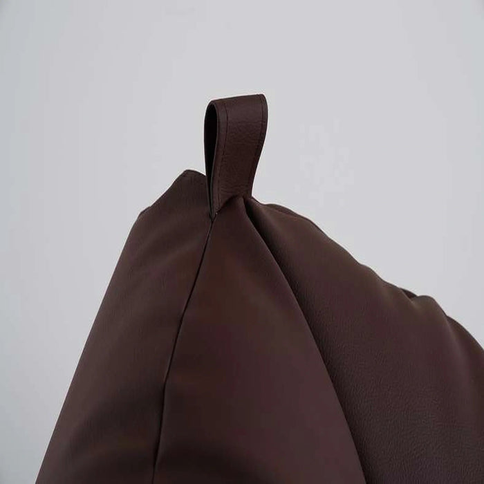 Luxe Faux Leather Chair Bean Bag 78X81X74Cm-Brown Pan Home