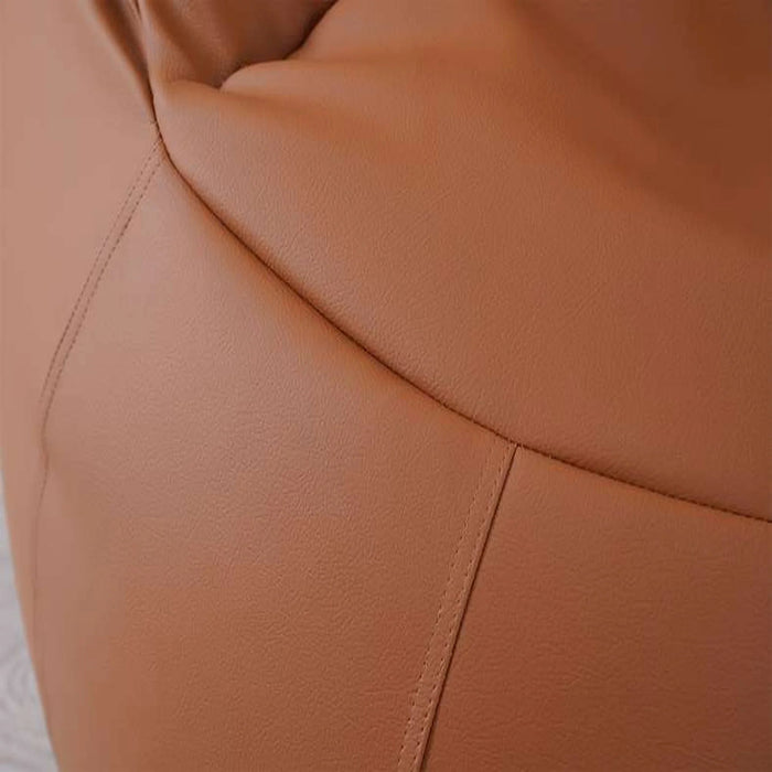 Luxe Faux Leather Chair Bean Bag 78X81X74Cm-Tan Pan Home