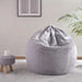 Luxe Fur Bean Bag 96X96X54 Cm -Grey Pan Home