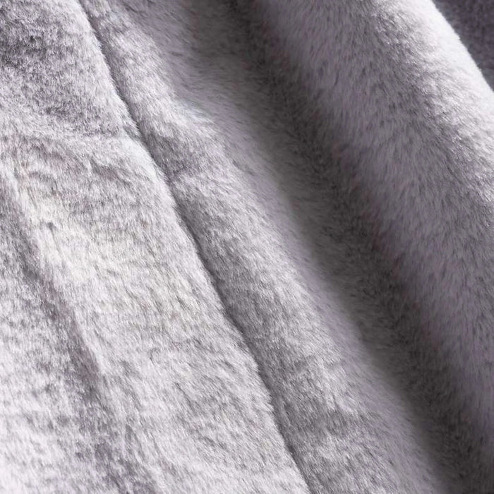 Luxe Fur Bean Bag 96X96X54 Cm -Grey Pan Home