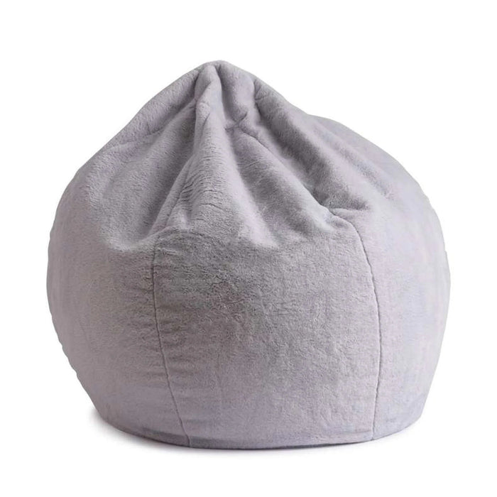 Luxe Fur Bean Bag 96X96X54 Cm -Grey Pan Home