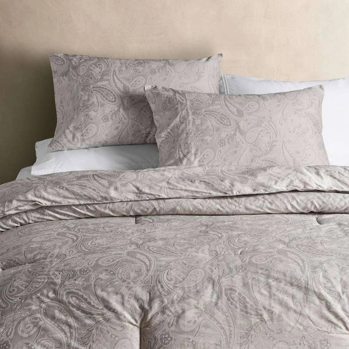 Luxe Meadow Paisley 3-Piece Queen Comforter Set 200X240Cm - Grey