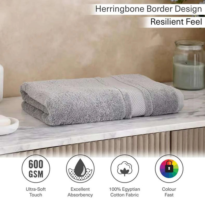 Luxury Egyptian 600 Gsm Cotton Bath Sheet 90X150Cm- Grey Dovet