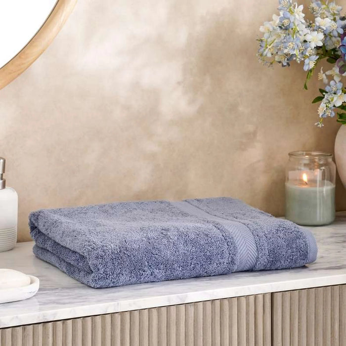 Luxury Egyptian 600 Gsm Cotton Bath Sheet 90X150Cm-Slate Blue