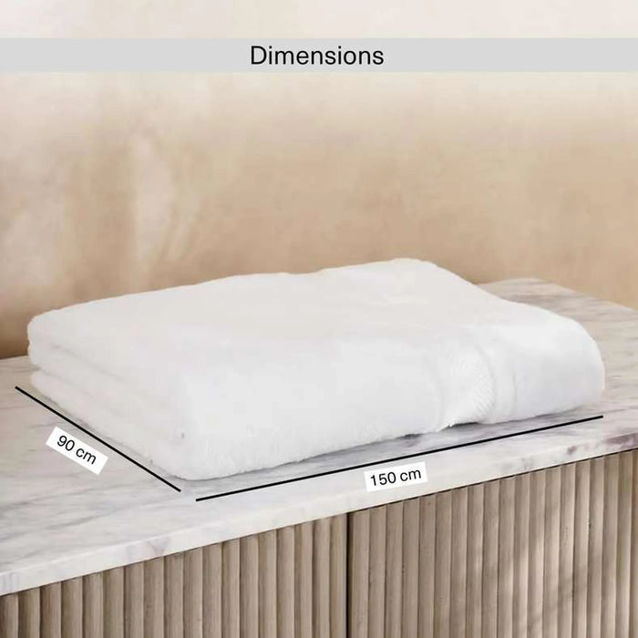 Luxury Egyptian 600 Gsm Cotton Bath Sheet 90X150Cm - White