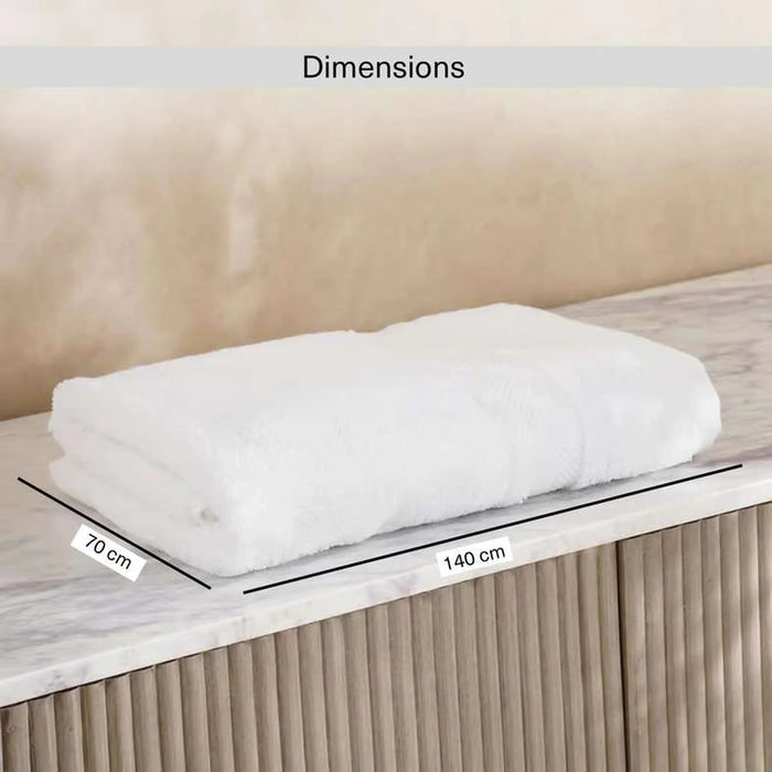 Luxury Egyptian 600 Gsm Cotton Bath Towel 70X140Cm - White
