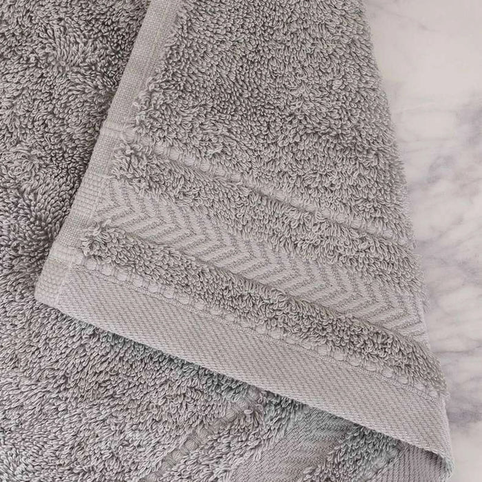 Luxury Egyptian 600 Gsm Cotton Fingertip Towel 30X30Cm - Grey Dove