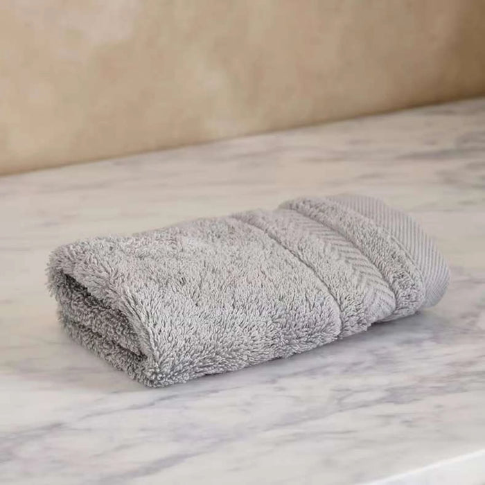 Luxury Egyptian 600 Gsm Cotton Fingertip Towel 30X30Cm - Grey Dove