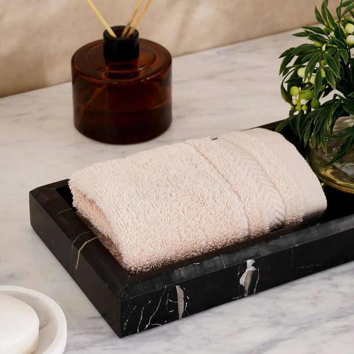 Luxury Egyptian 600 Gsm Cotton Fingertip Towel 30X30Cm - Light Almond