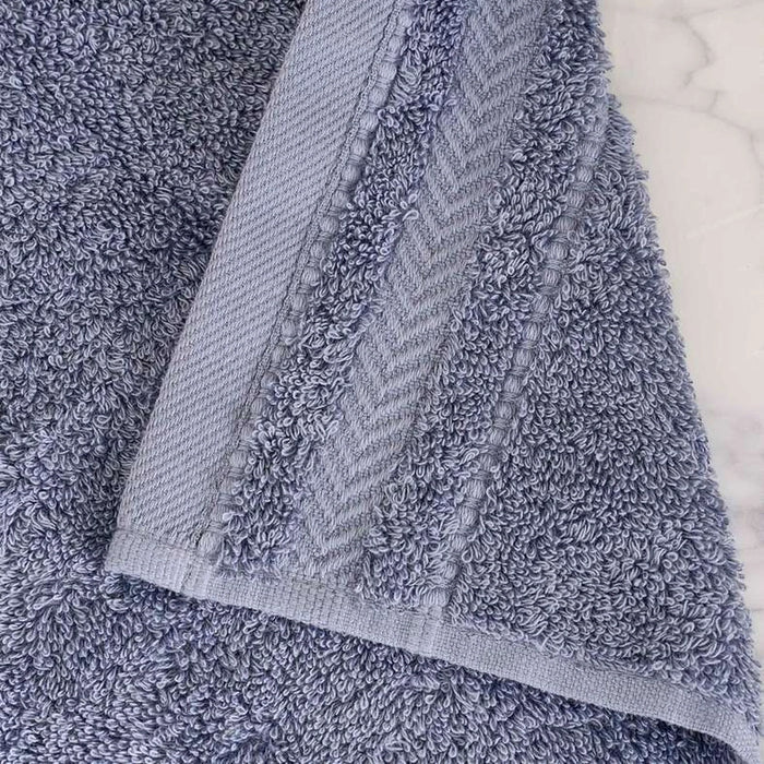 Luxury Egyptian 600 Gsm Cotton Fingertip Towel 30X30Cm - Slate Blue