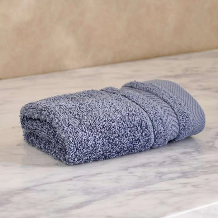 Luxury Egyptian 600 Gsm Cotton Fingertip Towel 30X30Cm - Slate Blue