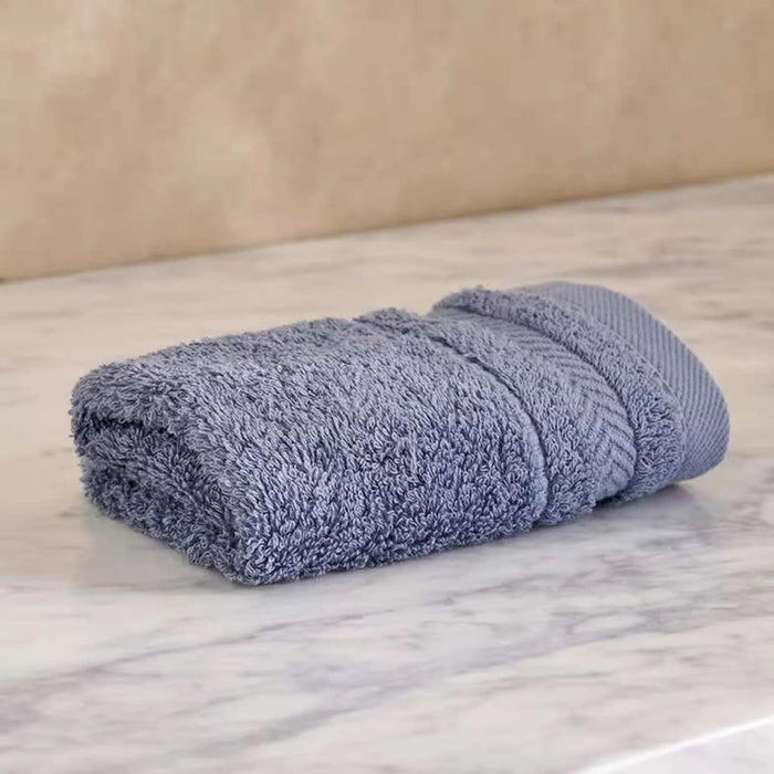 Luxury Egyptian 600 Gsm Cotton Fingertip Towel 30X30Cm - Slate Blue