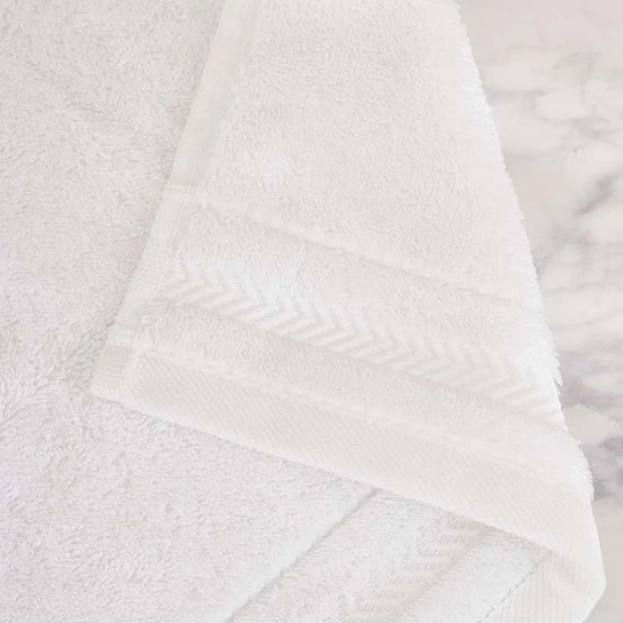 Luxury Egyptian 600 Gsm Cotton Fingertip Towel-30X30Cm - White