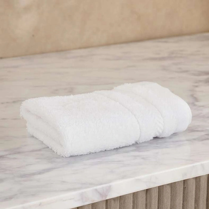 Luxury Egyptian 600 Gsm Cotton Fingertip Towel-30X30Cm - White