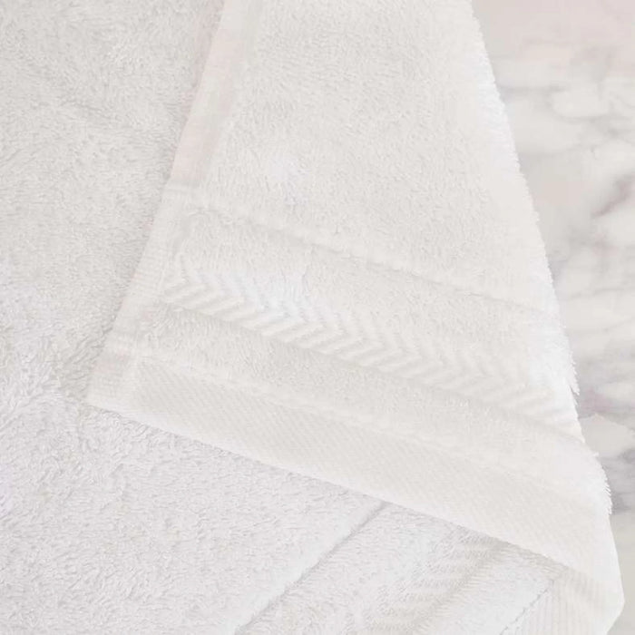 Luxury Egyptian 600 Gsm Cotton Fingertip Towel-30X30Cm - White