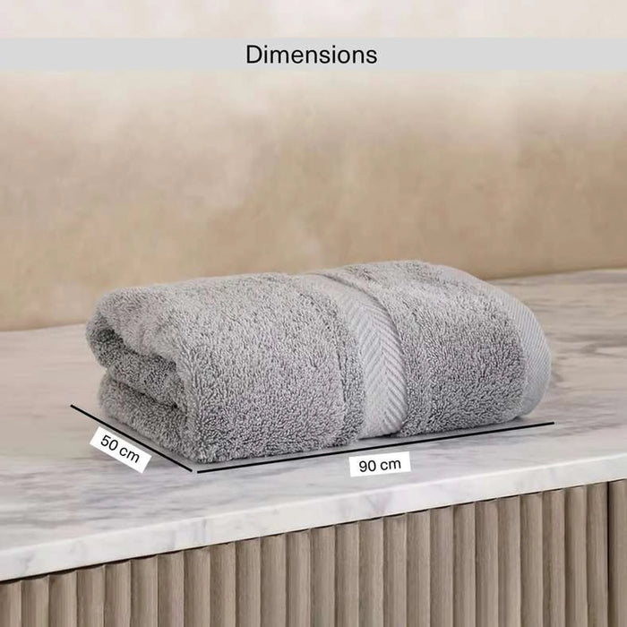 Luxury Egyptian 600 Gsm Cotton Hand Towel 50X90Cm - Grey Dove