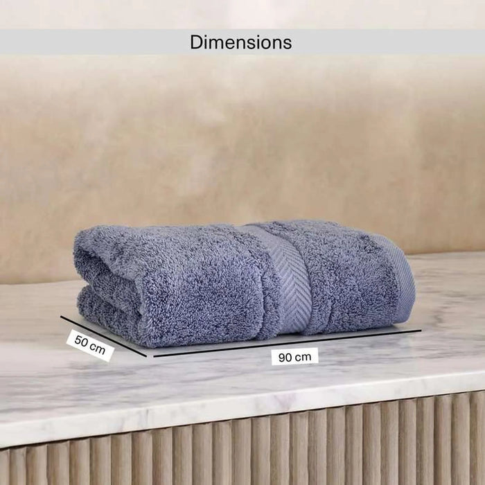 Luxury Egyptian 600 Gsm Cotton Hand Towel 50X90Cm - Slate Blue
