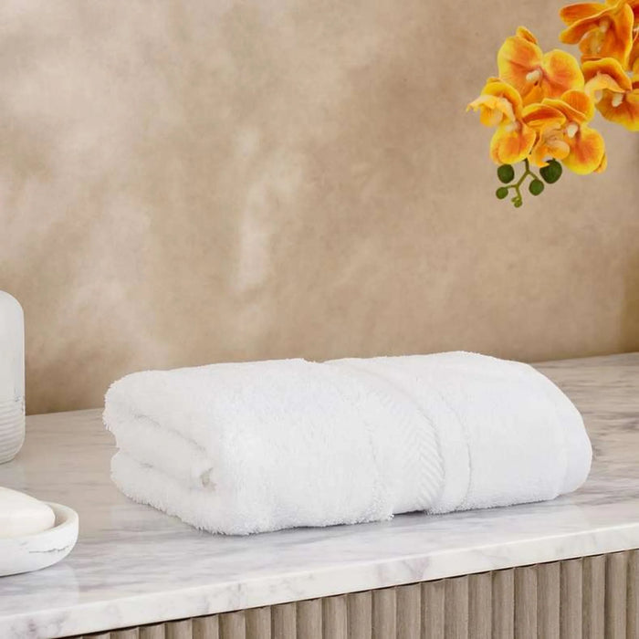 Luxury Egyptian 600 Gsm Cotton Hand Towel 50X90Cm - White