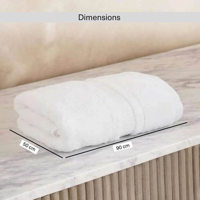Luxury Egyptian 600 Gsm Cotton Hand Towel 50X90Cm - White