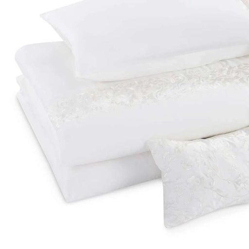 Luxury Uzbek 4-Piece Embroidered Comforter Set 250X260Cm-Cream Pan Home