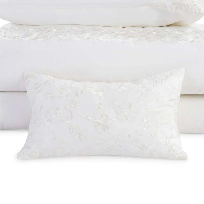 Luxury Uzbek 4-Piece Embroidered Comforter Set 250X260Cm-Cream Pan Home