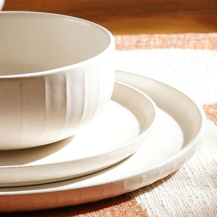 Lyana 16-Piece Stoneware Dinner Set -Grey